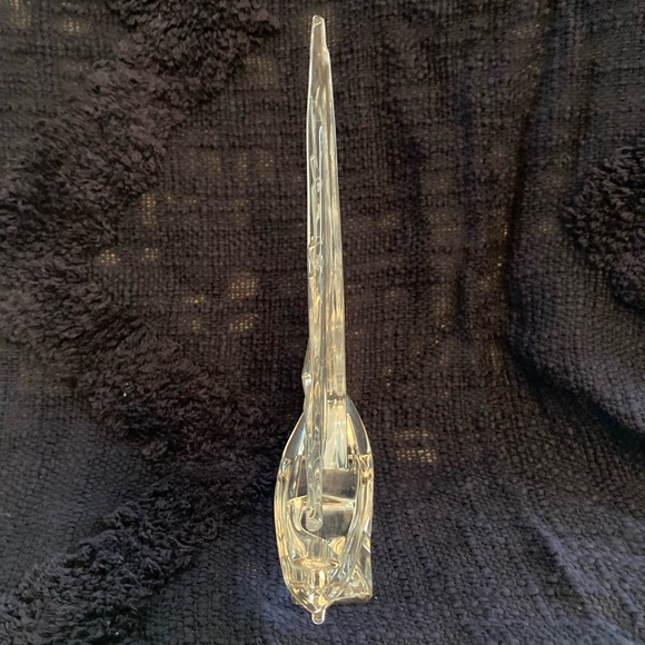 J. G. Durand Clear Cut Glass Sailboat - Picture 3 of 7